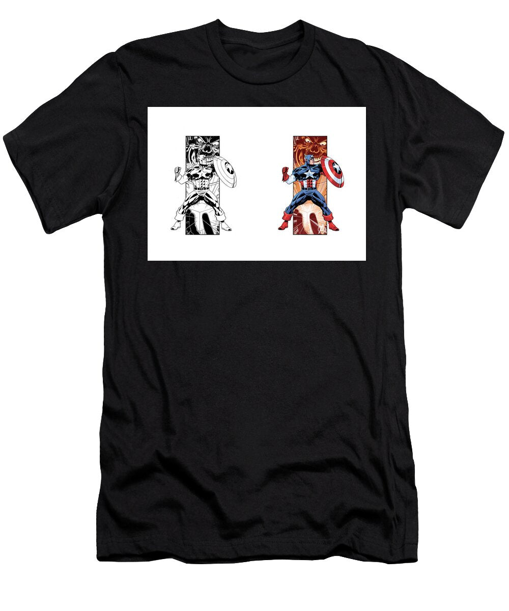 Comic Panel Lineart and Colored Alex Left T-Shirt