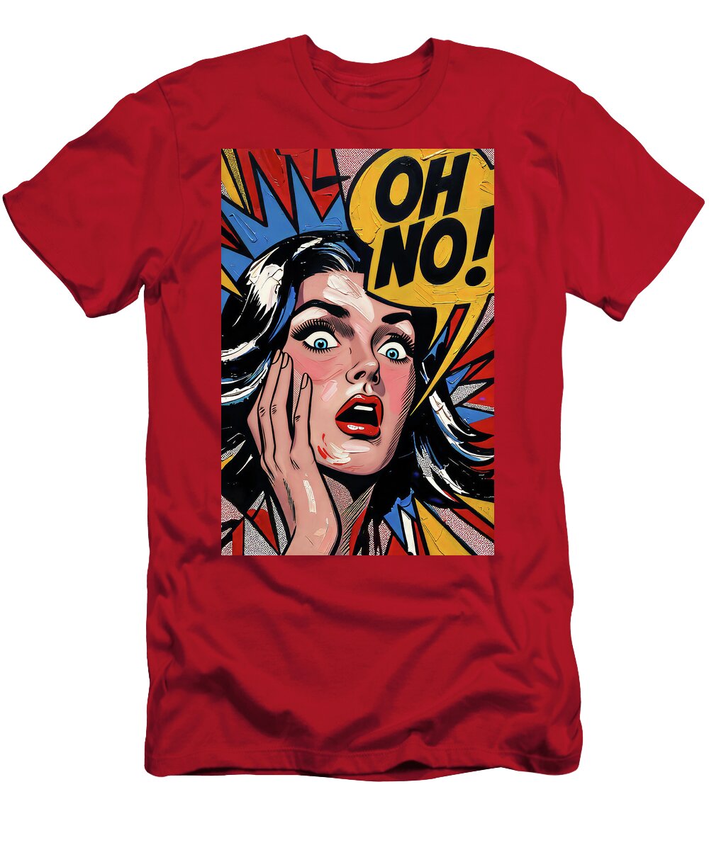 Comic Style Shocked Woman Brandon Vacek T-Shirt