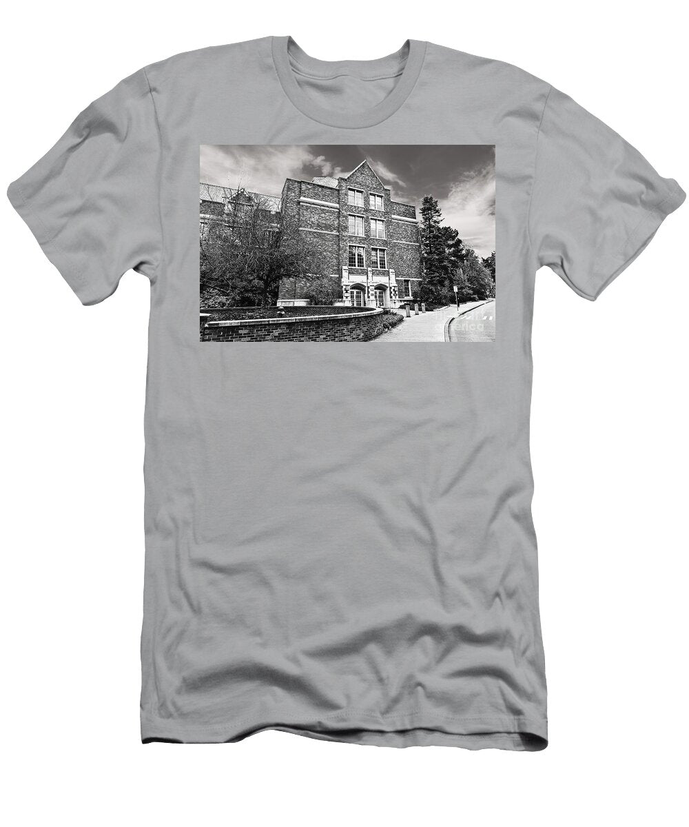 Communications Building University of Washington Seattle Black and White Dmr Filho T-Shirt