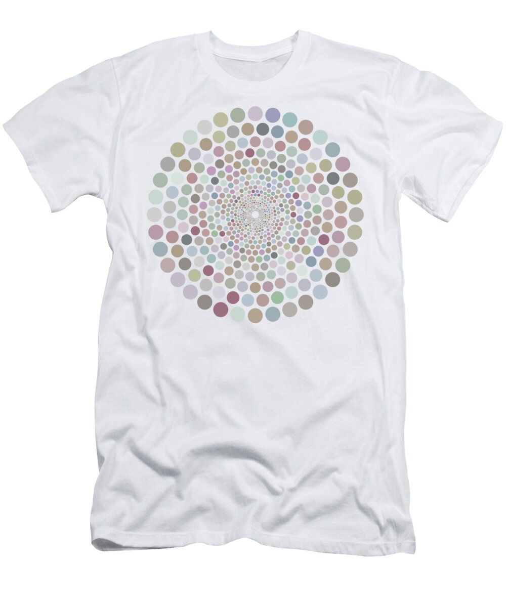 Concentric Circles White Hailey E Herrera T-Shirt