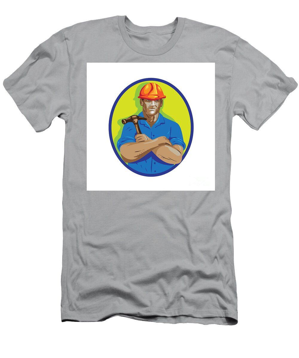 Construction Worker Foreman Arms Crossed Wpa Aloysius Patrimonio T-Shirt