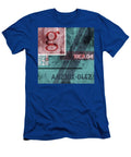 Contemporary Abstract Industrial Art Distressed Metal Blue and Pink Studio Grafiikka T-Shirt