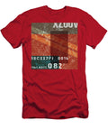 Contemporary Abstract Industrial Art Distressed Metal Deep Red Studio Grafiikka T-Shirt