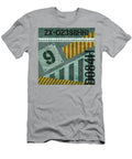 Contemporary Abstract Industrial Art Distressed Metal Olive Studio Grafiikka T-Shirt