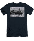 Couple Riding in Horse Carriage Looking Back Pete Klinger T-Shirt