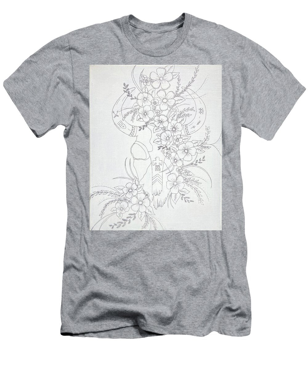 Cow Skull Take N Paint Janis Lamb T-Shirt