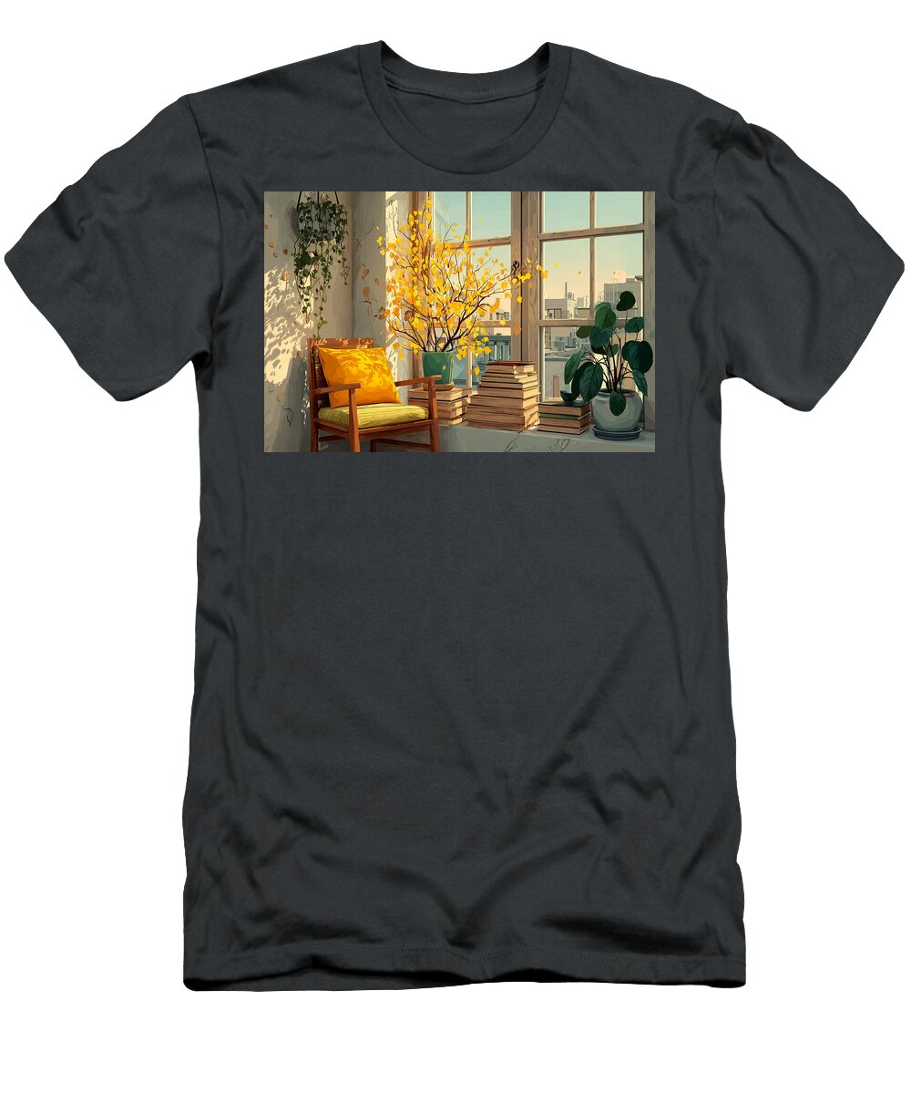 Cozy Corner with Autumn View Sasa Sun T-Shirt