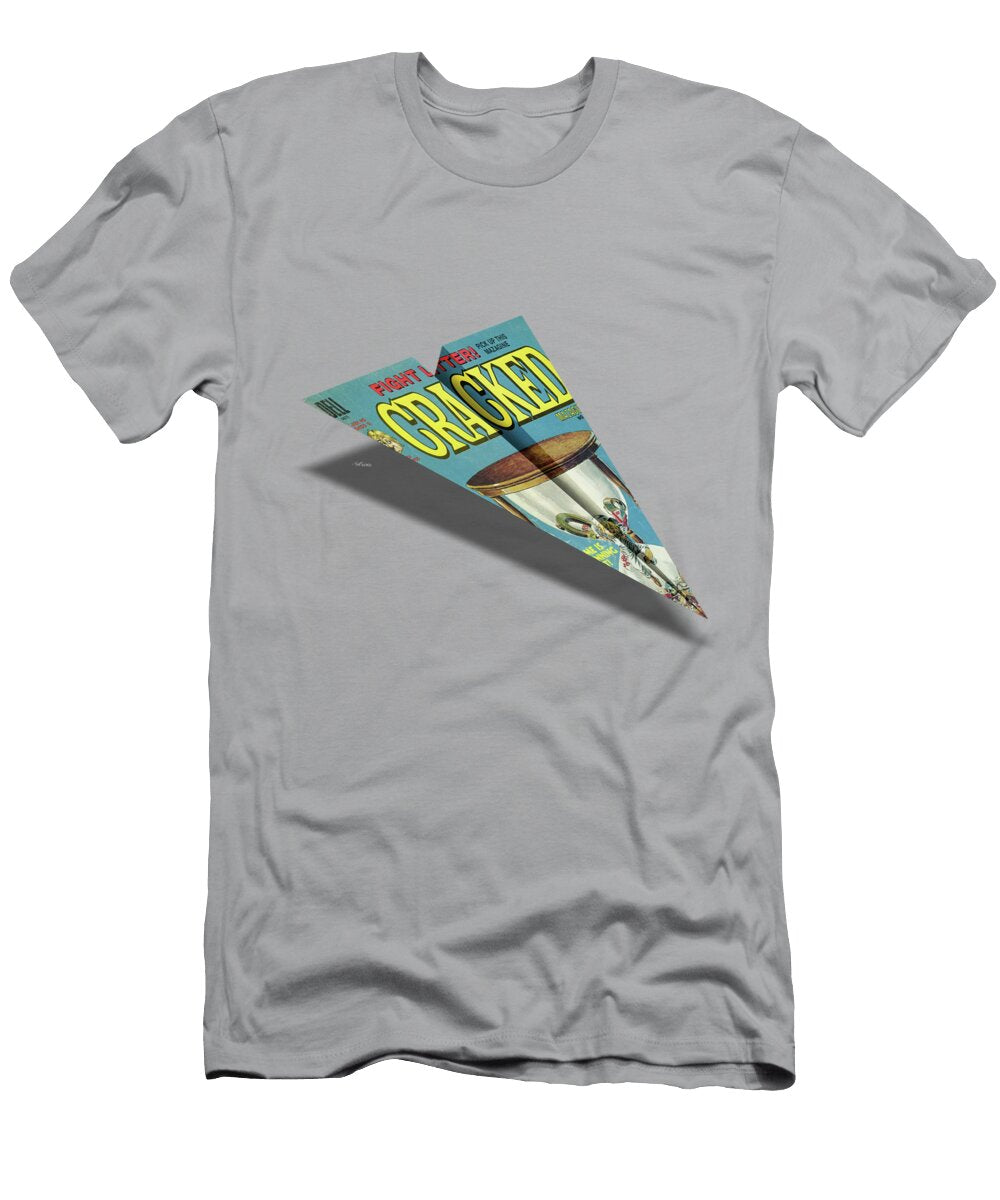 Cracked Paper Airplane 109 Mad Paperairplanes T-Shirt