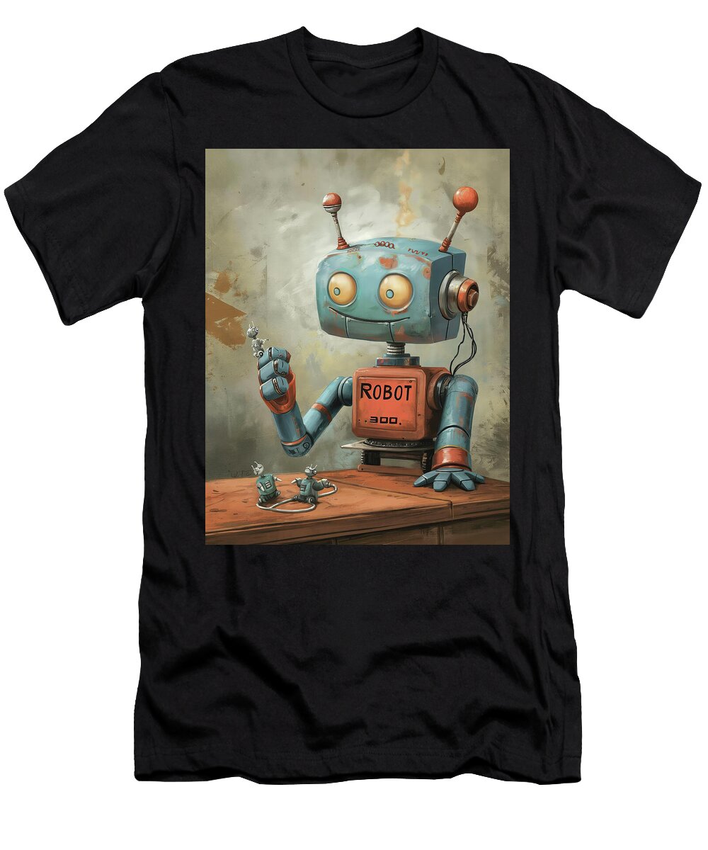 Crazy Robot Mad Comic Book Cover 08 Mad Paperairplanes T-Shirt