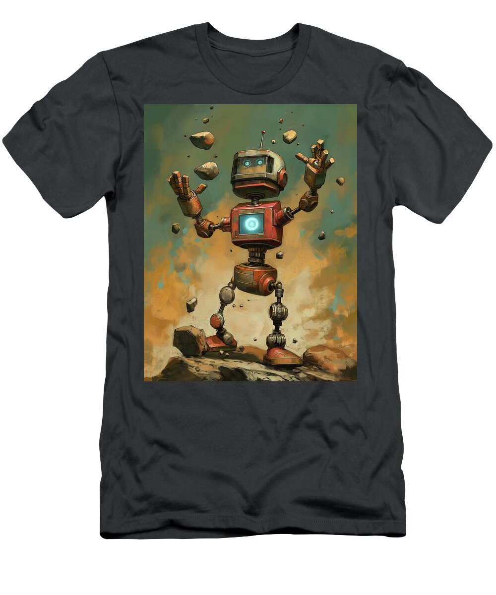 Crazy Robot Mad Comic Book Cover 57 Mad Paperairplanes T-Shirt