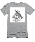 Crossed Fire Ax and M4 Rifle Dog Tags Tattoo Aloysius Patrimonio T-Shirt