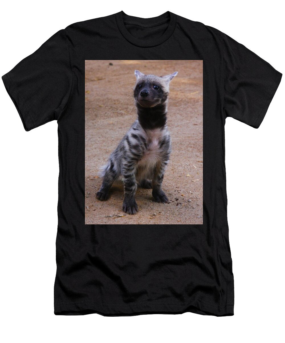 Curious Striped Hyena Pup Brittney Powers T-Shirt