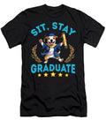 Cute Bulldog Senior Dad Mom Sit Stay Graduate Sophie Eleanor T-Shirt