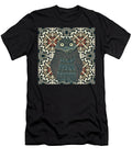 Cute Burrowing Owl Decorated and on a Patterned Background Sunette Shepperson T-Shirt