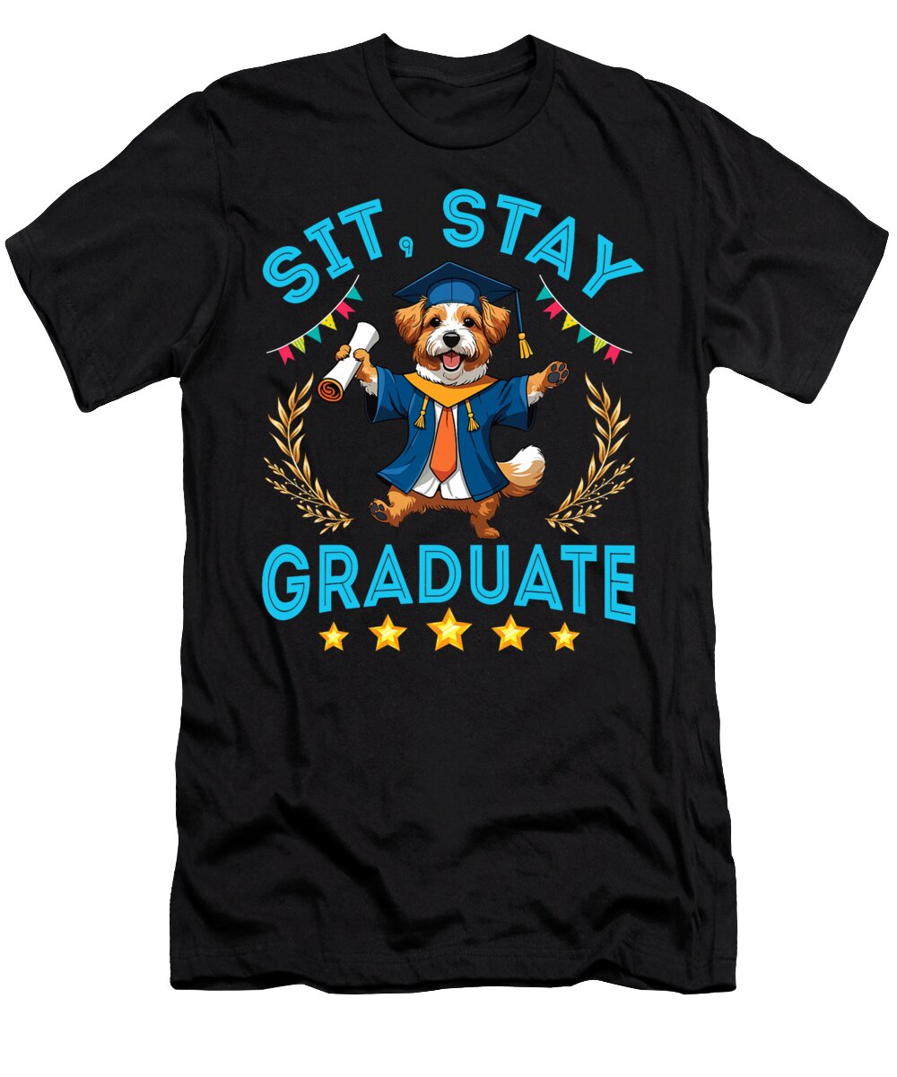 Cute Havanese Senior Dad Mom Sit Stay Graduate Sophie Eleanor T-Shirt