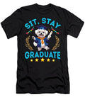 Cute Maltese Senior Dad Mom Sit Stay Graduate Sophie Eleanor T-Shirt