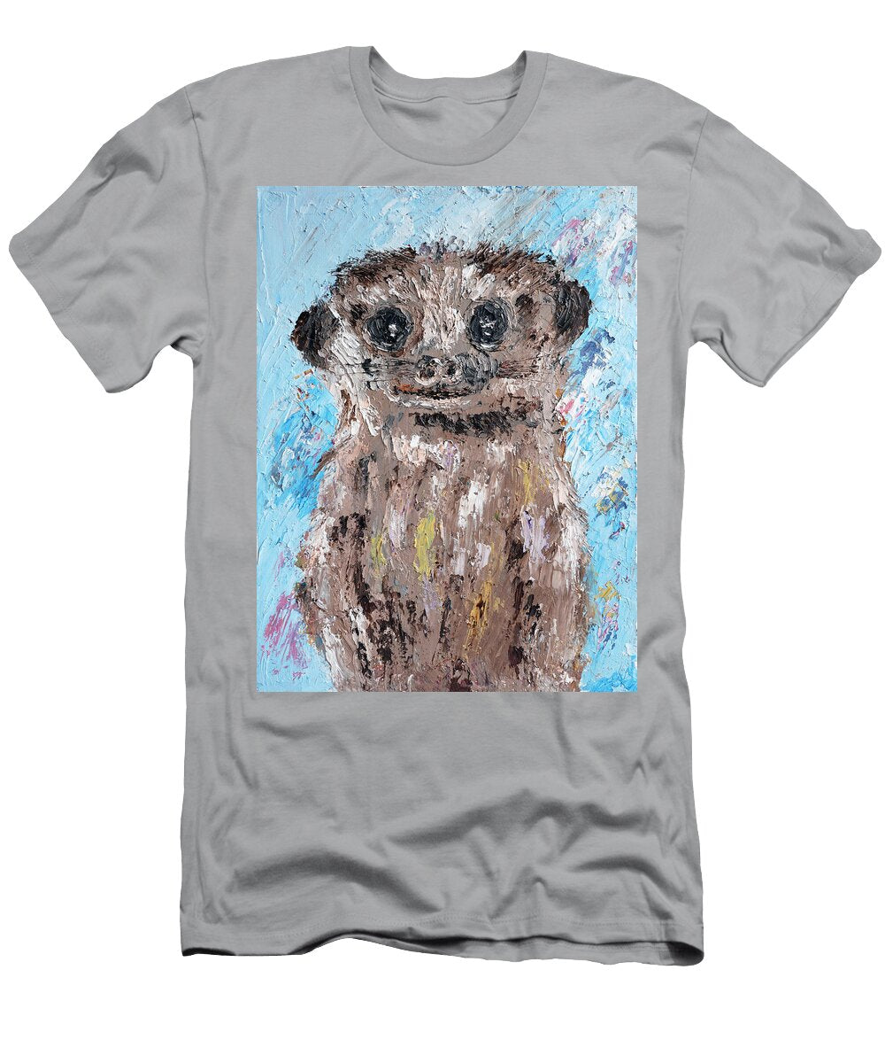 Cute Meerkat Oil Painting Color Color T-Shirt