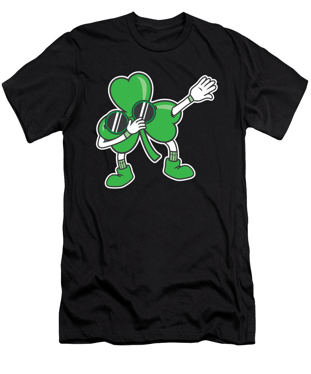 Dabbing Shamrock St Patricks Day Lucky Clover Gift Haselshirt T-Shirt