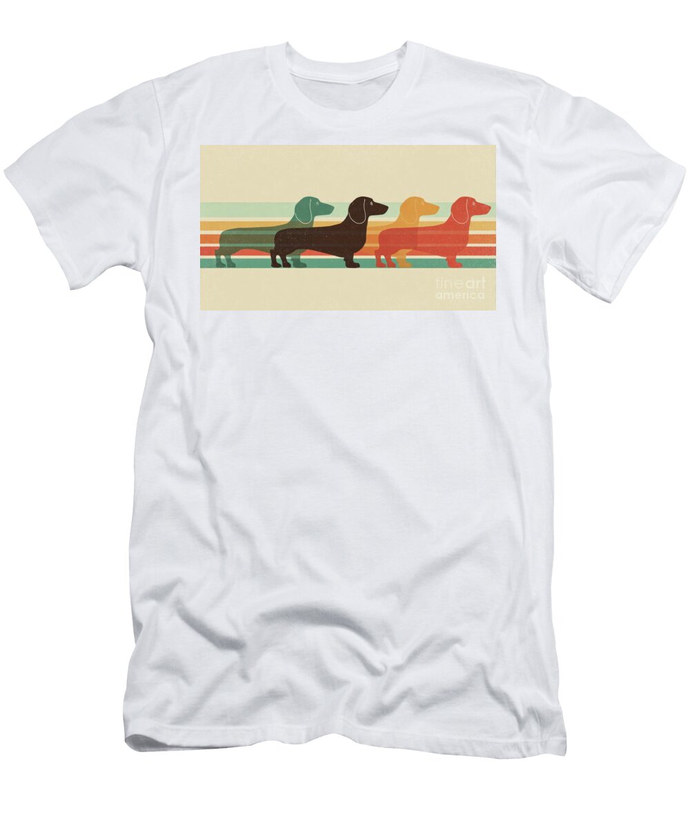 Dachshunds Line Up Backdrop Beautiful Things T-Shirt