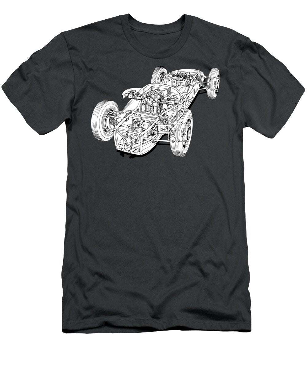 Dagrada Lancia Formula Junior with V 4 Cylinder Engine 1954 Vladyslav Shapovalenko T-Shirt