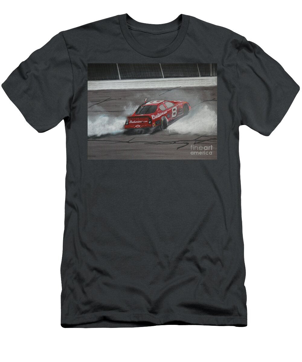 Dale Earnhardt Junior Victory Burnout Paul Kuras T-Shirt