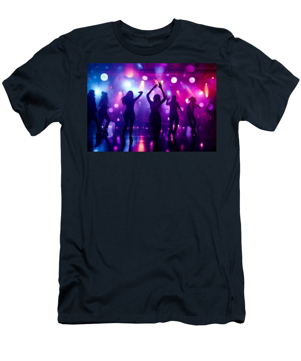 Dance Funky Montage Music Musical Audio Background Rainbow Equalizer Abstract Three Dimensional Illustration Fractal Digital Square Reflections Colourful Grid Geometric Graphic Glowing Wafe Akkash T-Shirt
