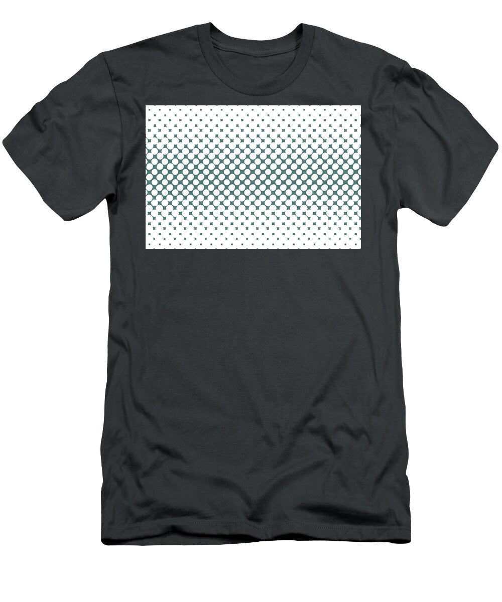 Dark Aqua White Halftone Abstract Polka Dot Pattern 2 Petite Patterns T-Shirt