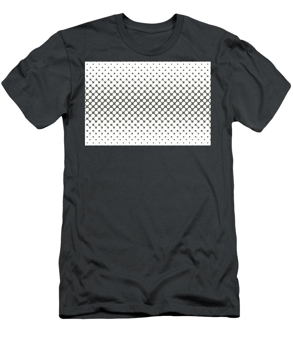Dark Green White Halftone Abstract Polka Dot Pattern 2023 Color of the Year Valspar Flora 5004 2c Petite Patterns T-Shirt