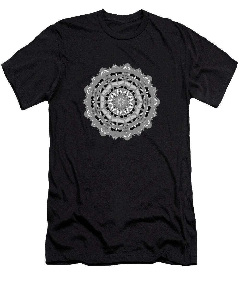 Dark Night Happiness Magic Array Grey Sakura Yama T-Shirt