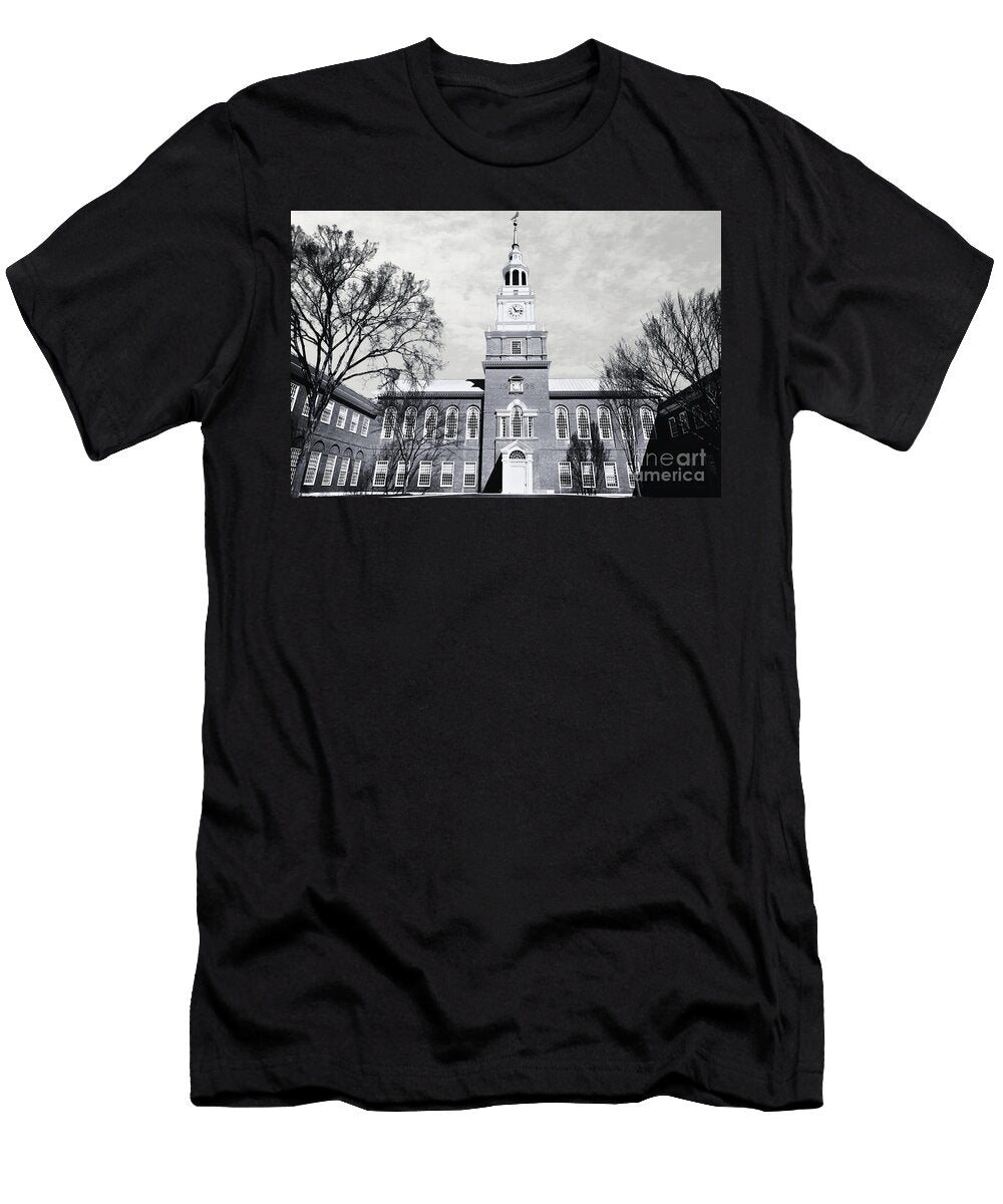 Dartmouth College Baker Library Clock Tower Black and White Dmr Filho T-Shirt