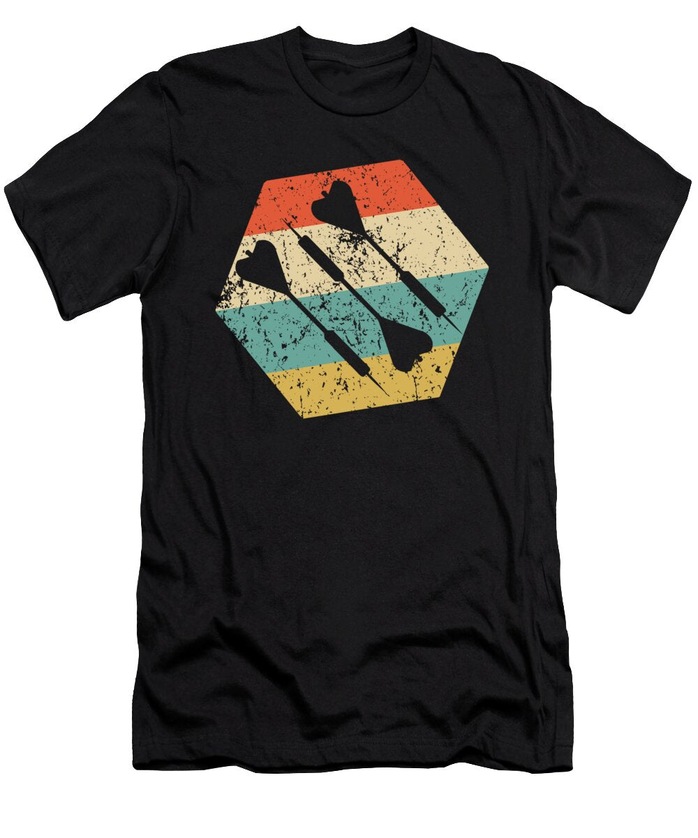 Darts Retro Distressed Hexagon Darts Kevin Garbes T-Shirt