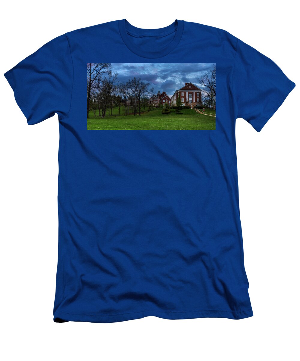 Davis and Elkins College Campus At Dusk Mountain Dreams T-Shirt