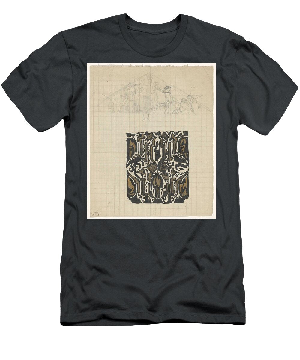 Decorative Design and Sketch of the Front Tympanum of the Royal Palace in Amsterdam Carel Adolph Li Carel Adolph Lion Cachet T-Shirt
