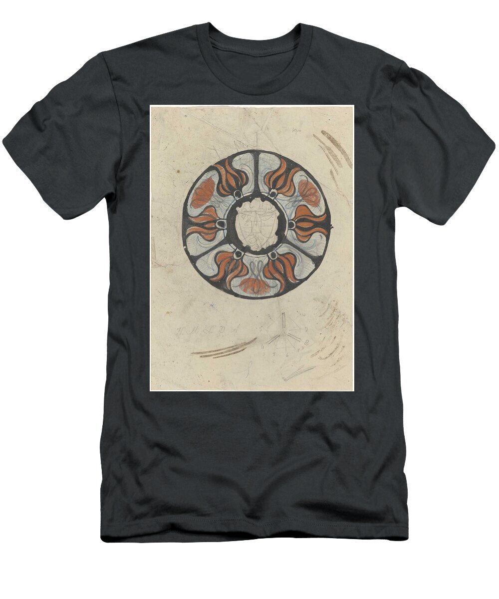 Design for a Memorial Plaque with W and a Coat of Arms Carel Adolph Lion Cachet 1874 1945 Carel Adolph Lion Cachet T-Shirt
