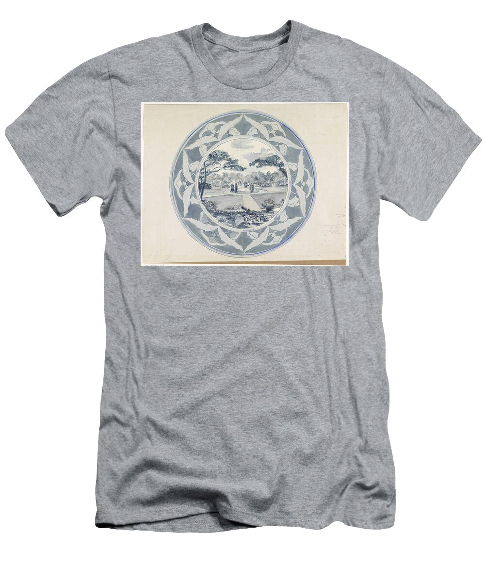 Design for a Plate with a Garden View Carel Adolph Lion Cachet 1874 1945 Carel Adolph Lion Cachet T-Shirt