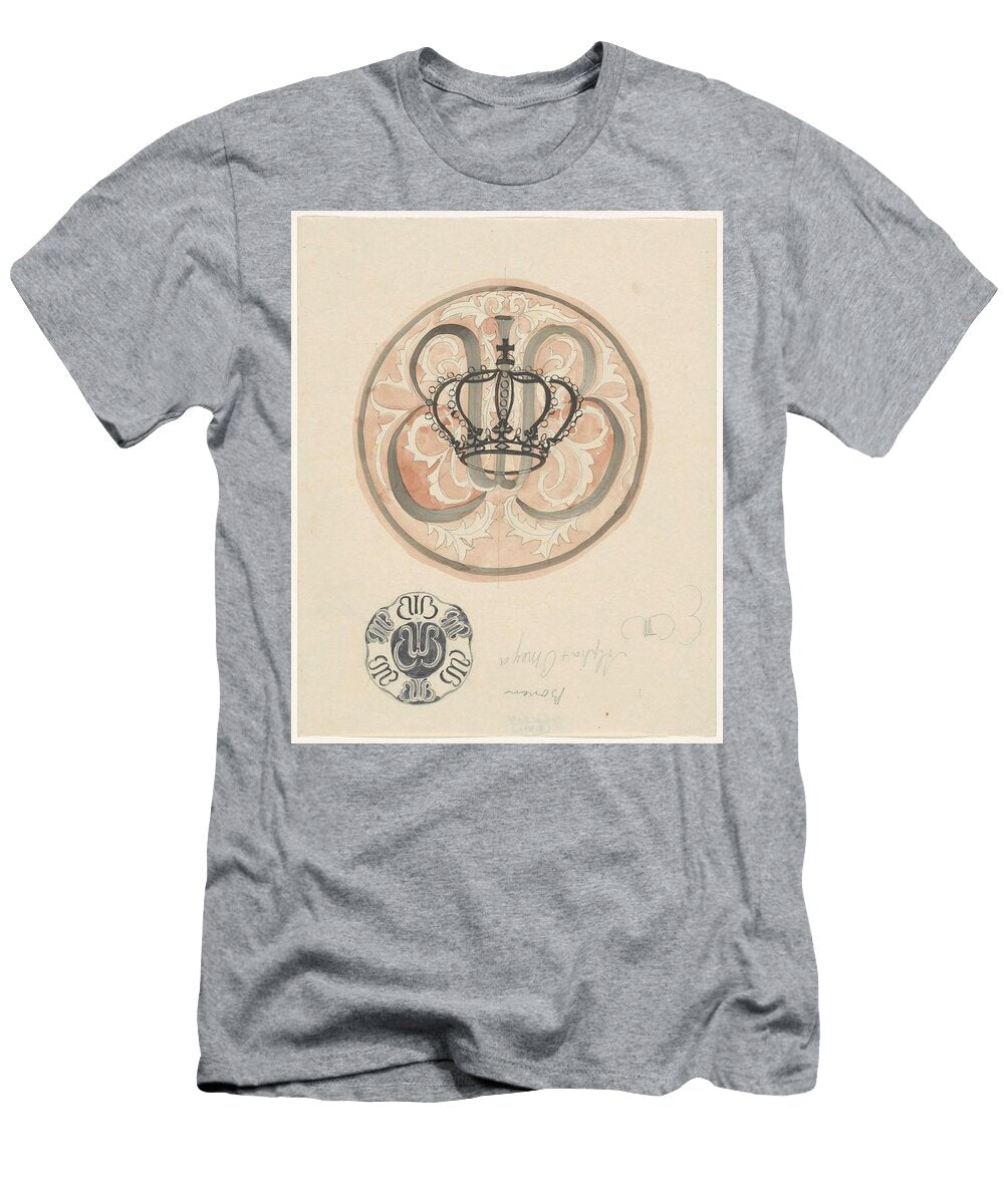 Design for a Plate with Crown and Monogram Carel Adolph Lion Cachet 1874 1945 Carel Adolph Lion Cachet T-Shirt