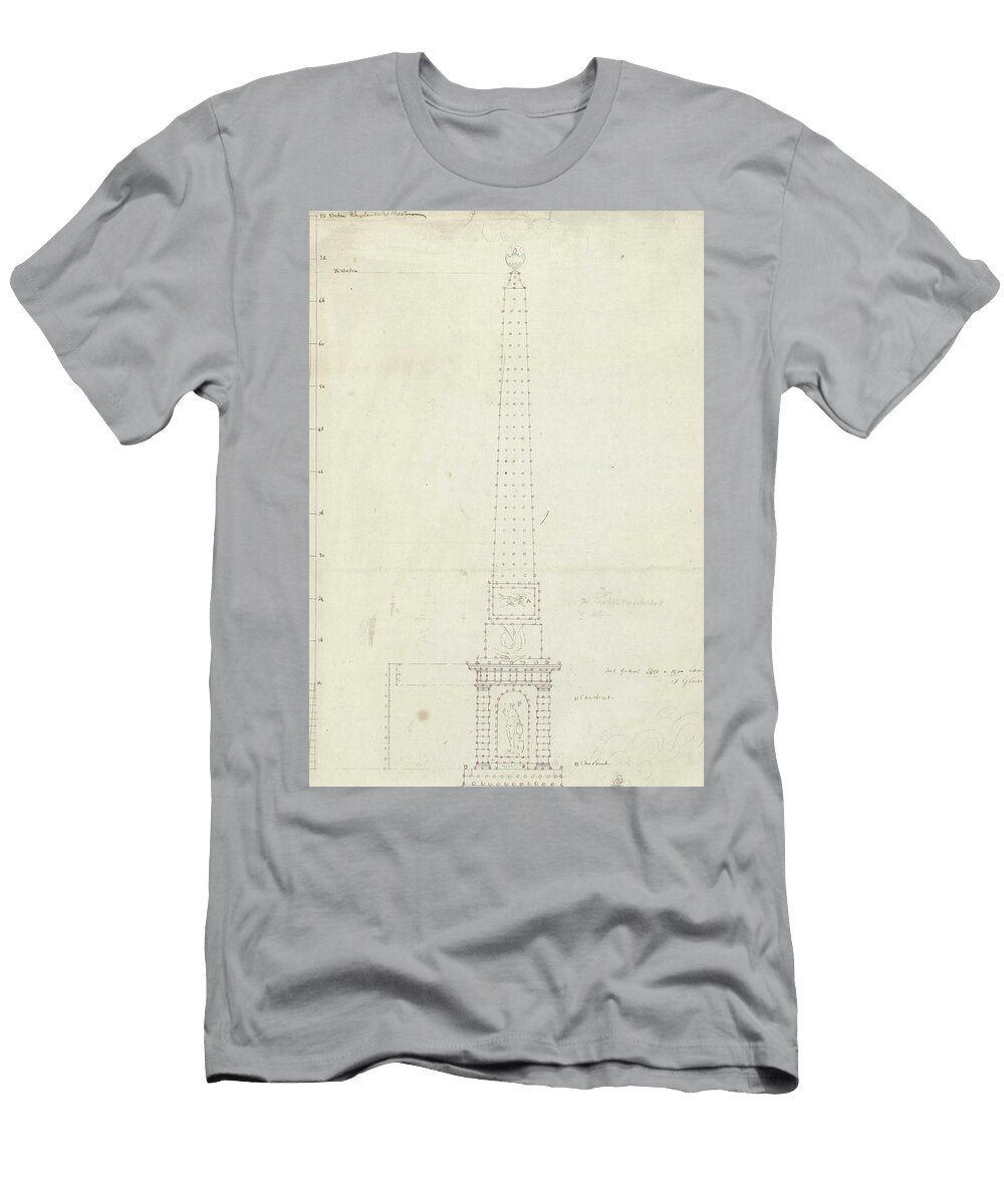 Design for an Obelisk for the Monument to the National Feast for the Celebration of Peace of 17 Dece Bartholomeus Ziesenis T-Shirt