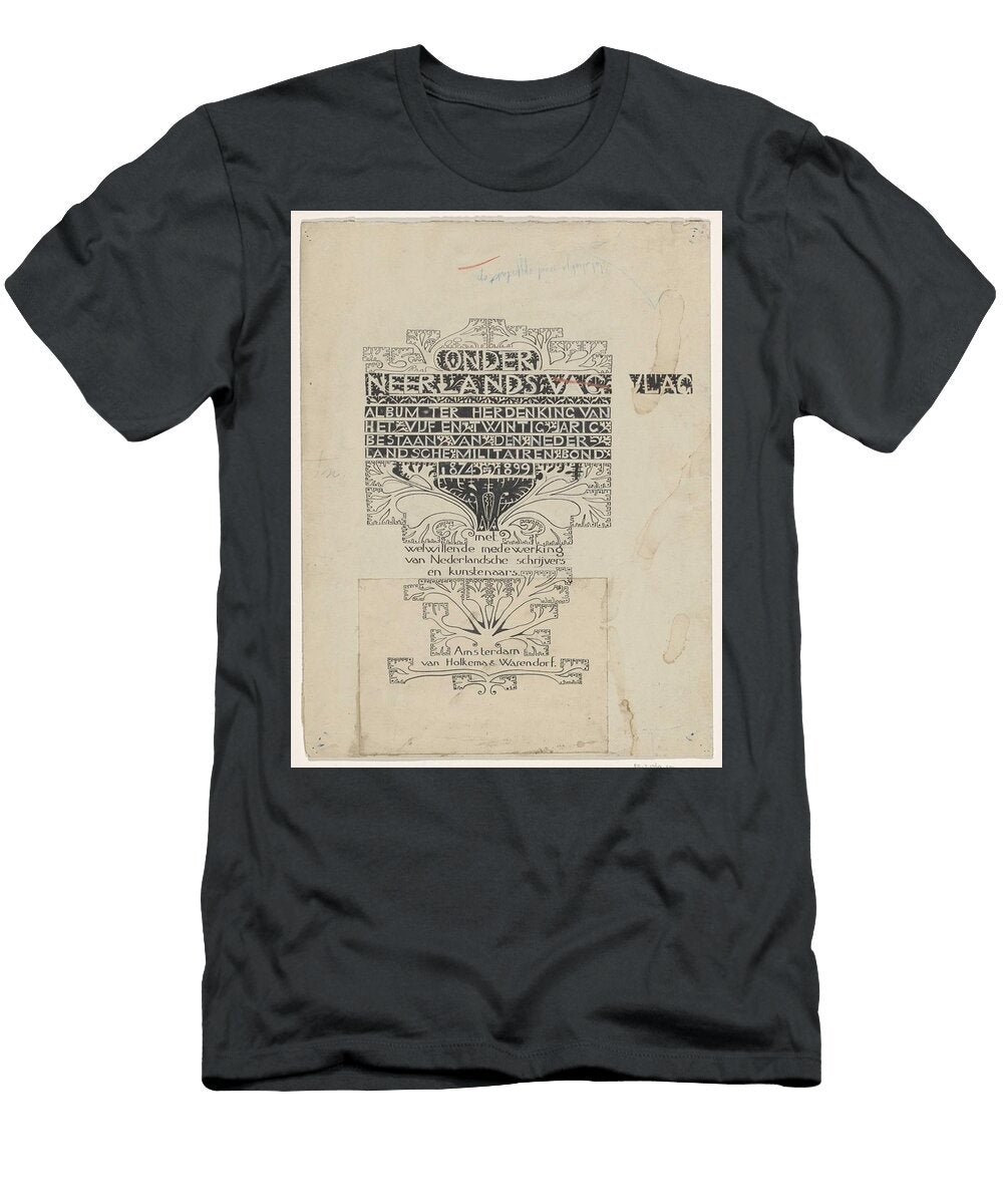 Design for Book Binding of Onder Neerlands Vlag Carel Adolph Lion Cachet 1874 1945 Carel Adolph Lion Cachet T-Shirt