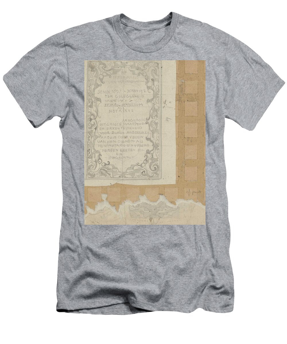 Design for Charter for Pieter Julius Van Wijngaarden Carel Adolph Lion Cachet 1874 1945 Carel Adolph Lion Cachet T-Shirt