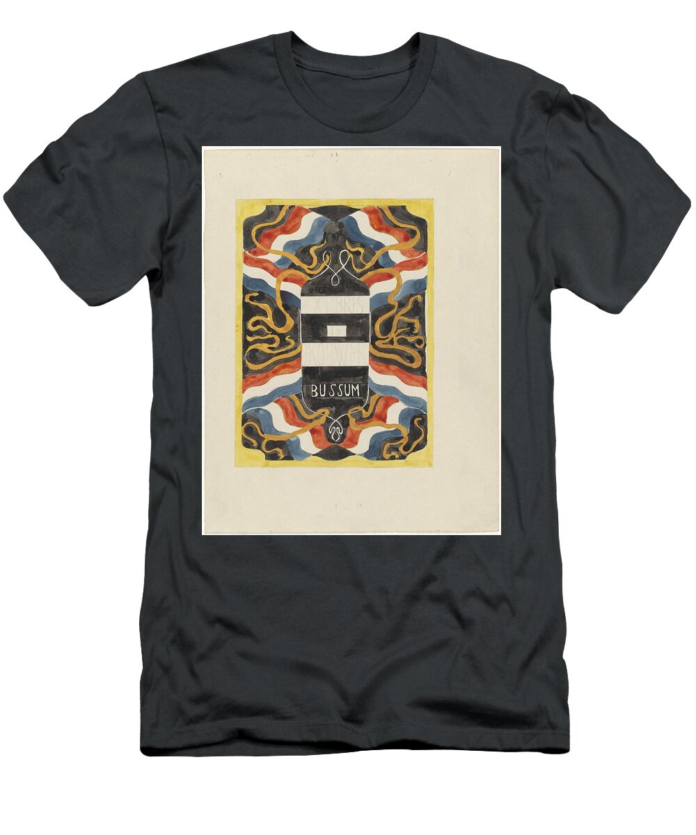 Design for Ex Libris By Engineer J Kouwer in Bussum Carel Adolph Lion Cachet 1874 1945 Carel Adolph Lion Cachet T-Shirt