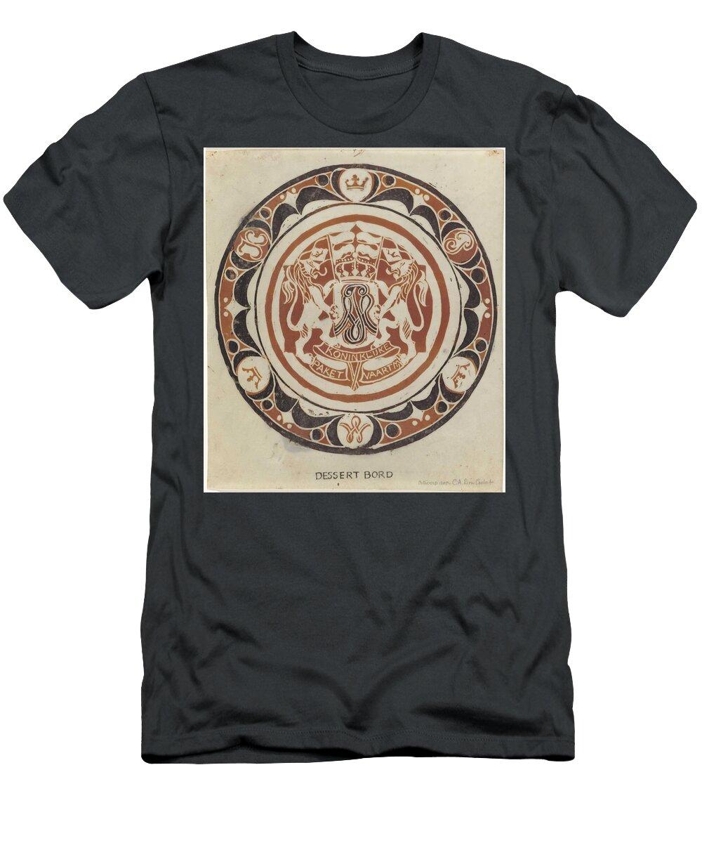 Design for Memorial Plate of the Royal Paketvaart Society At the Birth of Princess Juliana in 1909 Carel Adolph Lion Cachet T-Shirt