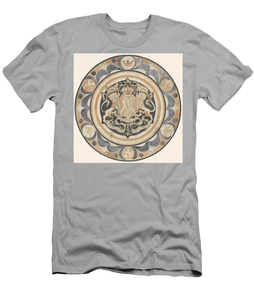 Design for the Kpm Memorial Plate At the Birth of Princess Juliana in 1909 Carel Adolph Lion Cachet Carel Adolph Lion Cachet T-Shirt