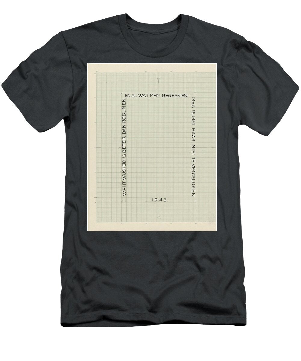 Design with Text in Border for an Ex Libris Carel Adolph Lion Cachet 1874 1945 Carel Adolph Lion Cachet T-Shirt