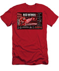 Detroit Red Wings Team Overview Kevin Walker and Pixel Reverie T-Shirt