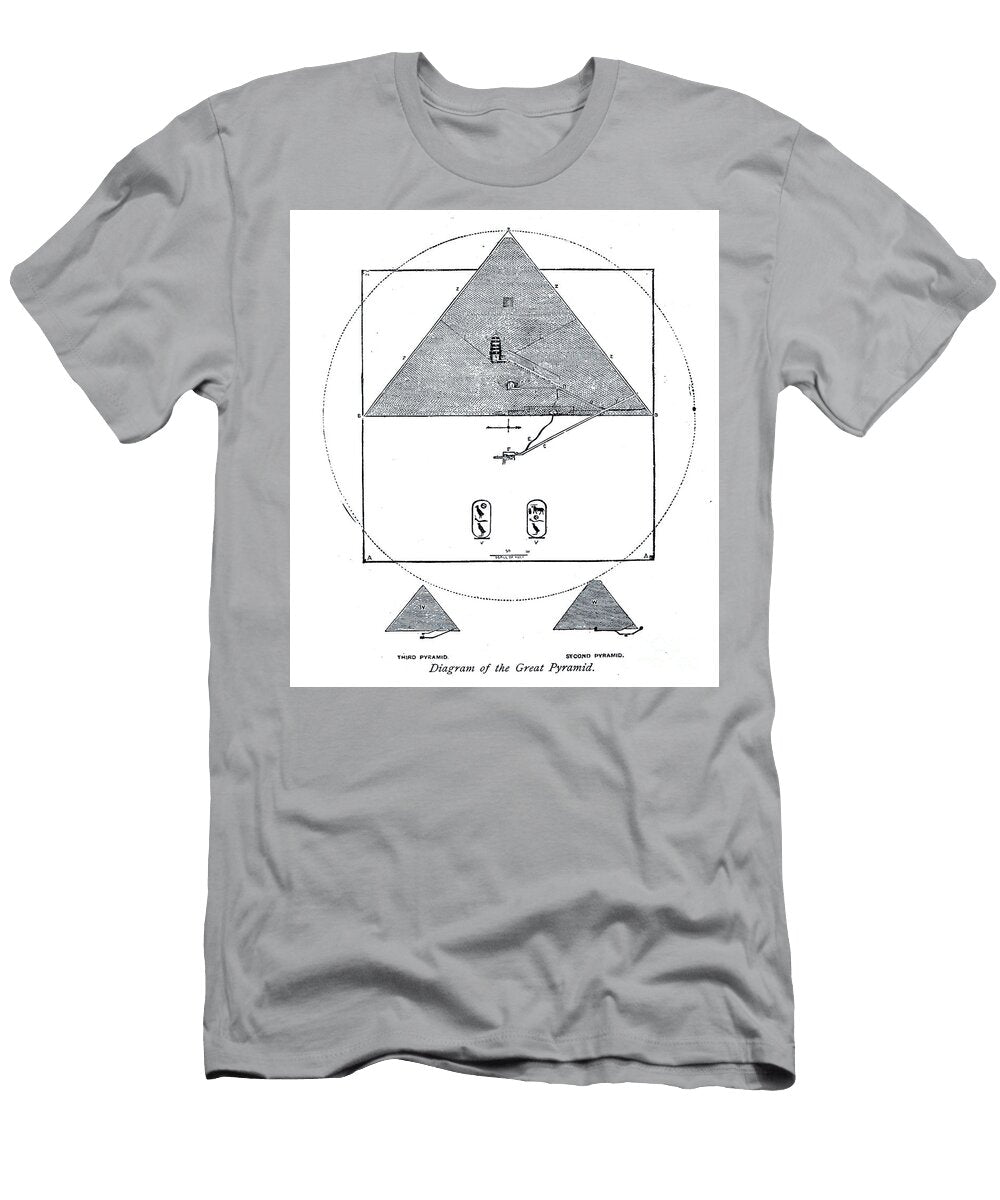 Diagram of the Great Pyramid M2 Historic Illustrations T-Shirt