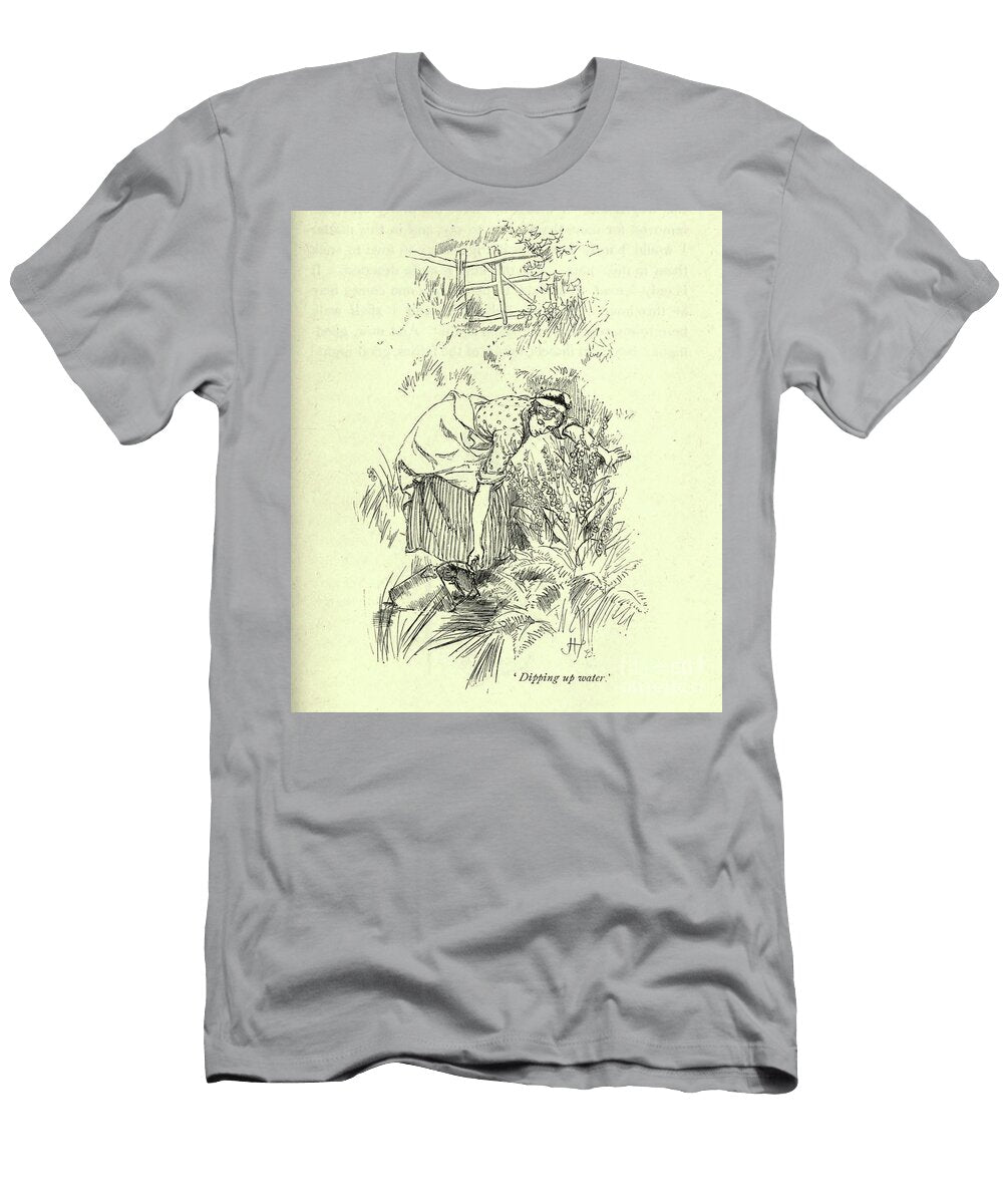 Dipping Up Water L4 Historic Illustrations T-Shirt