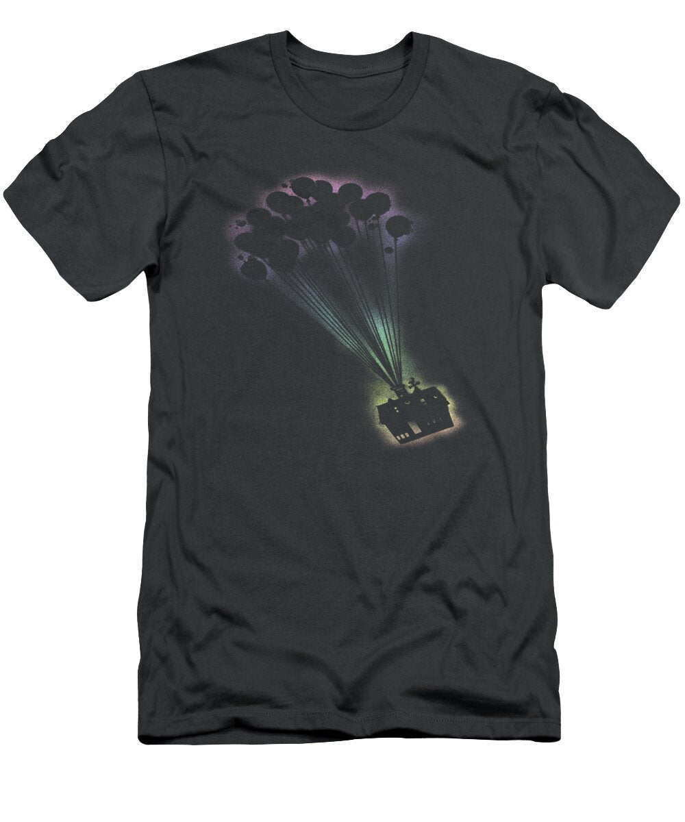 Disney Pixar Up Spray Paint Stencil House Graphic Eugenz Mahre T-Shirt