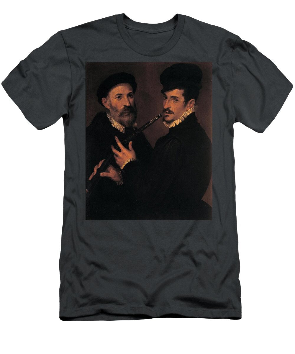 Double Portrait of Musicians Between and Bartolomeo Passarotti Italian T-Shirt