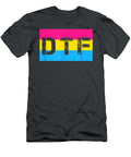 Down to Fuck Dtf Meme Stencil Lgbtq Pansexual Prid Lilyjh Aerit T-Shirt