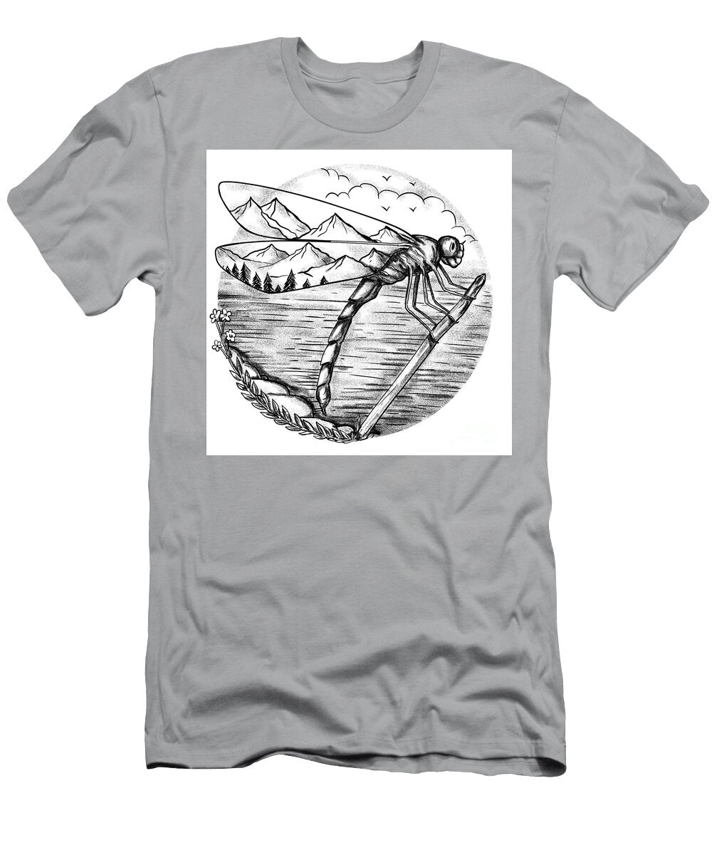 Dragonfly Mountain Inside Wings Tattoo Aloysius Patrimonio T-Shirt